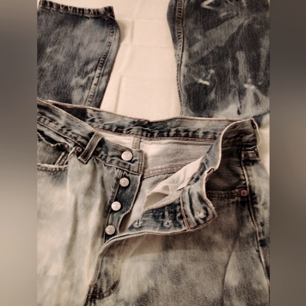 Levi Strauss 501 Acid Wash Denim Jeans